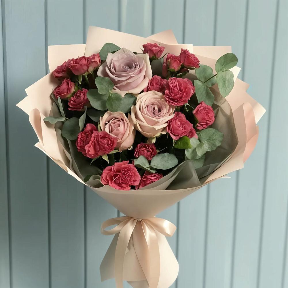 Букет цветов из: Гвоздики и Розы в Усть-Кан