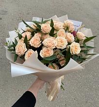Букет Кремовые розы Латте в Усть-Кан