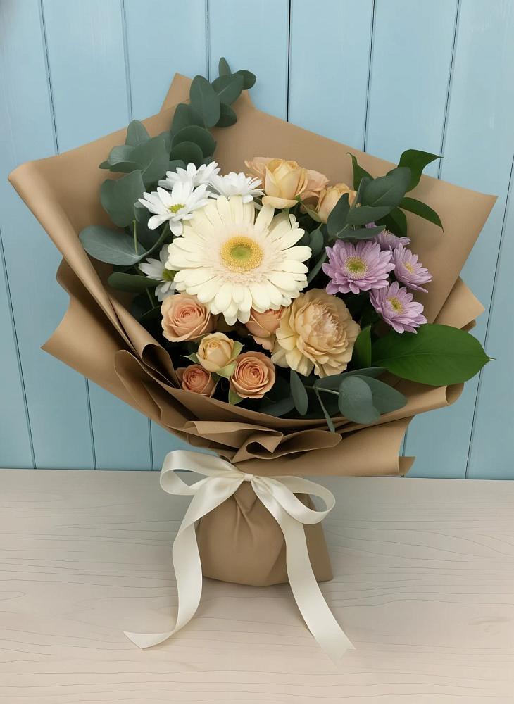 Букет цветов из: Герберы и Хризантемы в Усть-Кан