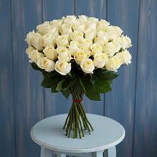 Букет 51 Белая роза Эдлесс Лав в Усть-Кан