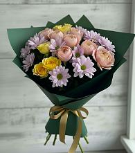 Букет цветов из:  Хризантемы и Розы #REPLACE_PRED# Усть-Кан