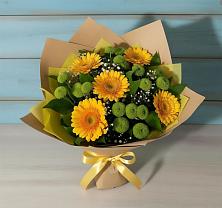 Букет цветов из:  Герберы и Хризантемы в Усть-Кан