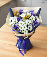 Букет цветов из:  Розы, Ирисы и Хризантемы #REPLACE_PRED# Усть-Кан