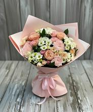 Букет цветов из:  Гвоздики, Розы и Хризантемы в Усть-Кан