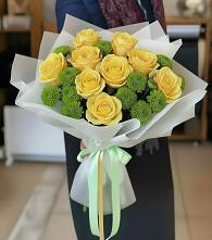 Букет цветов из:  Хризантемы и Розы #REPLACE_PRED# Усть-Кан