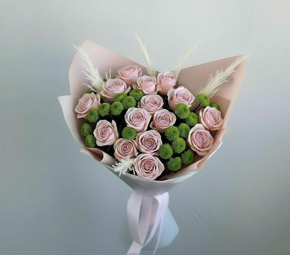 Букет цветов из: Розы и Хризантемы в Усть-Кан