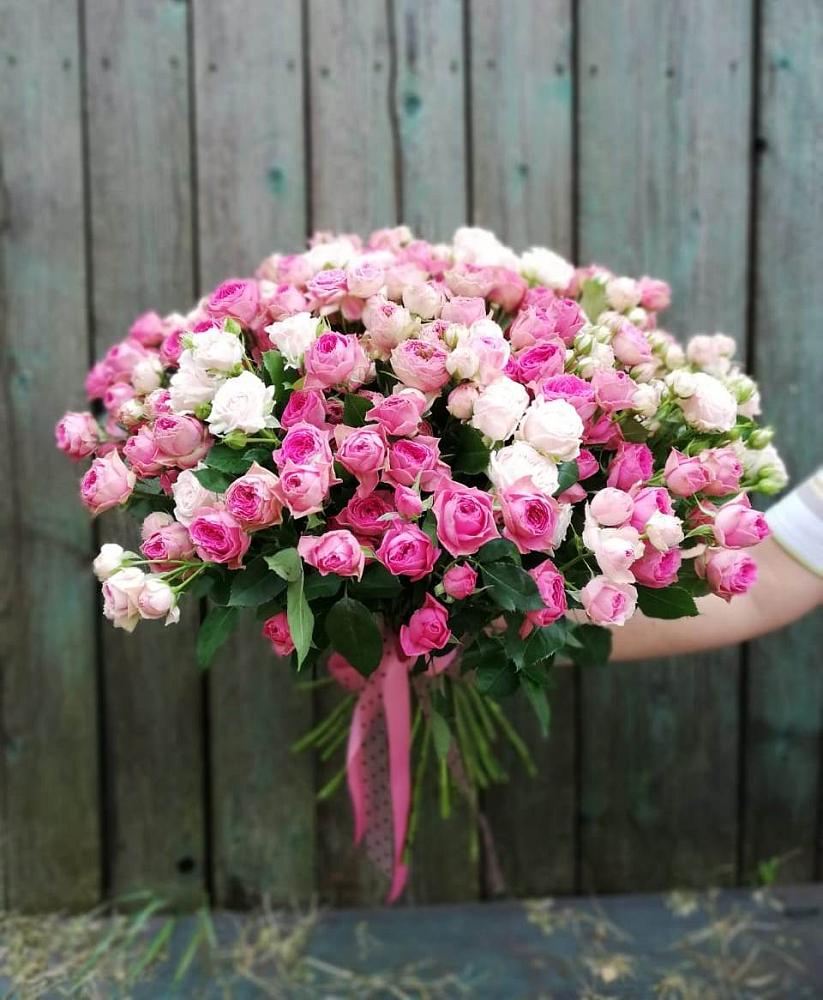 Букет Розовые кустовые розы Натали и Лав Лидия в Усть-Кан