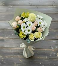 Букет цветов из:  Альстромерии, Розы и Хризантемы в Усть-Кан