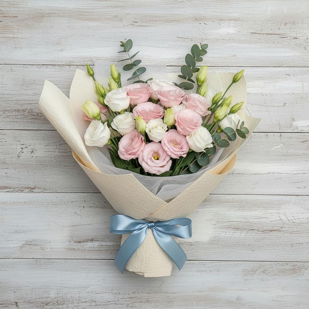 Букет цветов из: Лизиантусы в Усть-Кан